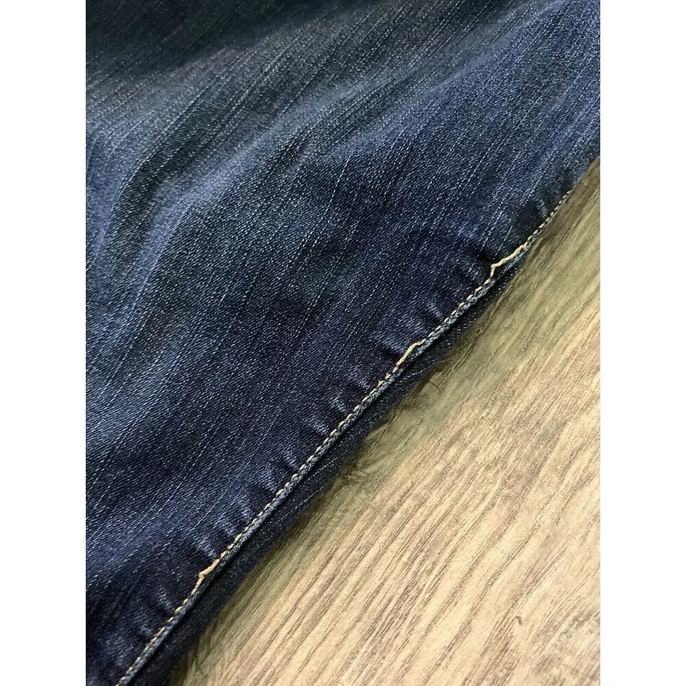 Torrid Crop Boyfriend Jean Womens Plus Size 22 Premium Stretch Dark Wash Raw Hem